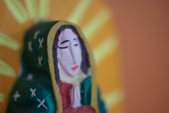 Wooden saint of Virgen de Guadalupe