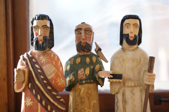 Handcarved saints from Guatemala