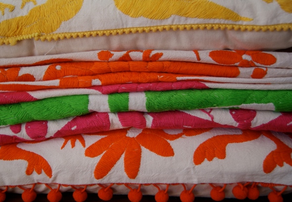 Embroidered Mexican textiles