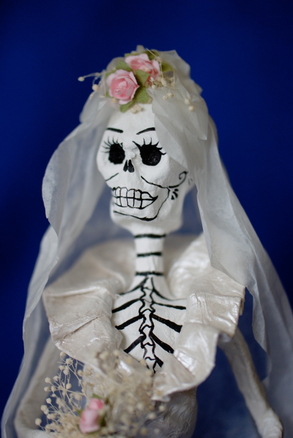 Mexican calavera bride, paper mache