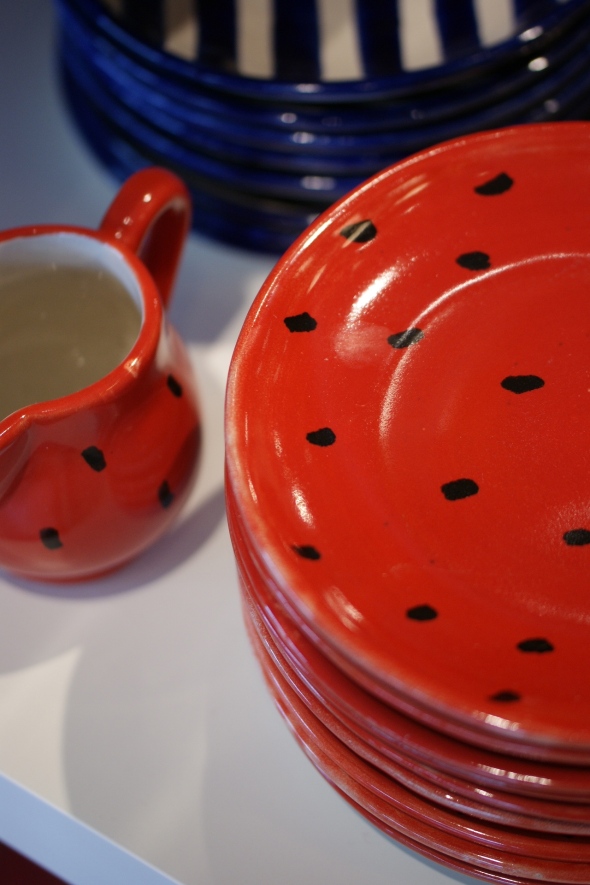 Mexican ceramic red plates