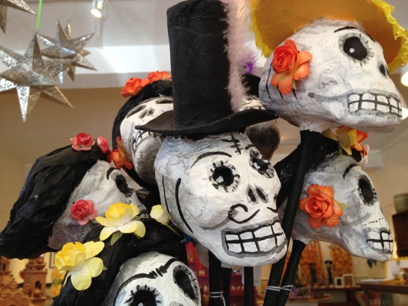 Paper Mache maracas for Day of the Dead