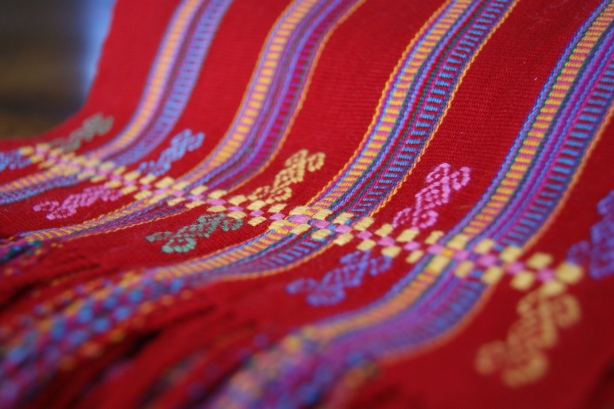 Red textiles from Mexico