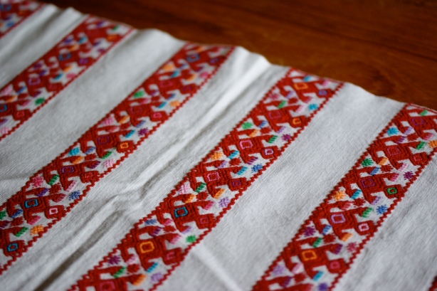 Red Holiday Textiles from Mexico