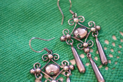 Silver jewelry from Mexico, Chandelier Earrings with Drops