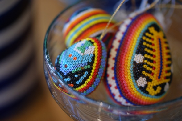 Beaded Huichol Mexican Folk Art Egg