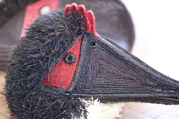 Woven bird mask, folk art, Mexico