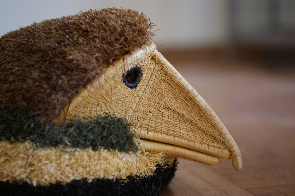 Woven bird mask, Mexico