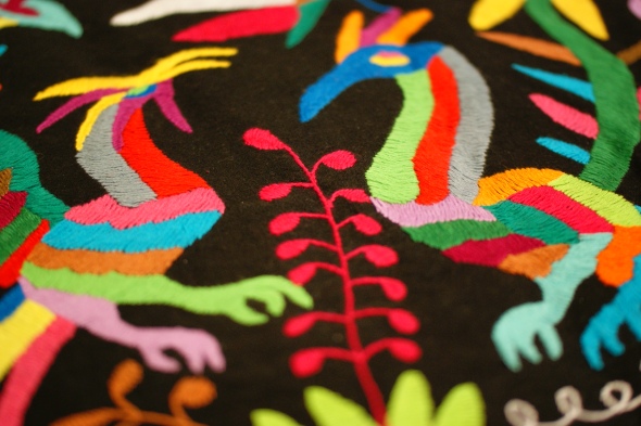 Otomi Embroidered Textiles, Handmade in Mexico